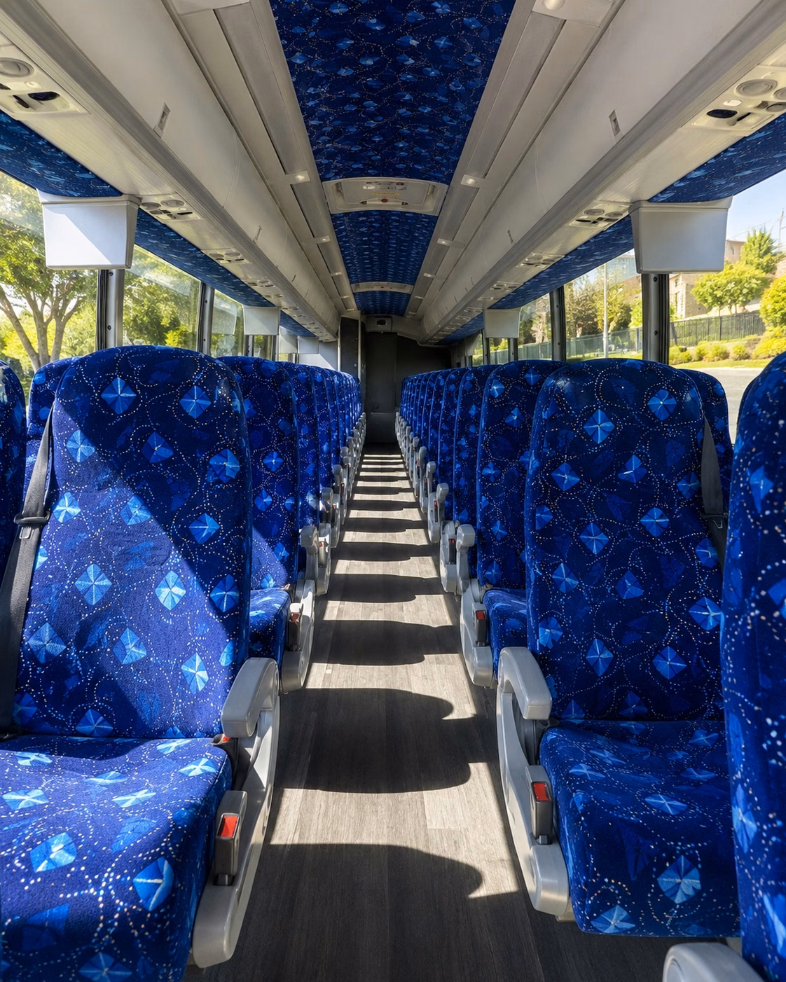 56 passenger charter bus interior